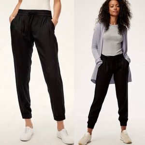 Aritzia Talula Black Joggers Pants Trousers Pull On Elastic Waist Comfy Sz S